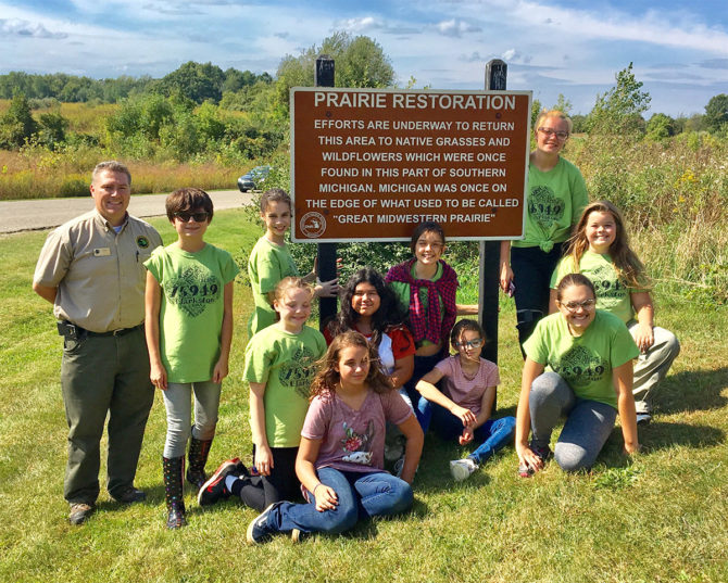 Troop 75949 participated in Stewardship Day at Seven Lakes State Park this Year
